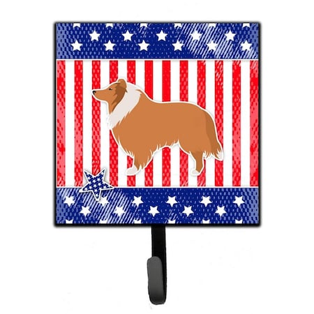Jensendistributionservices USA Patriotic Collie Leash or Key Holder MI1711100